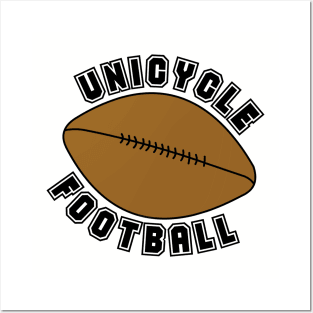 Unicycle Football Text Posters and Art